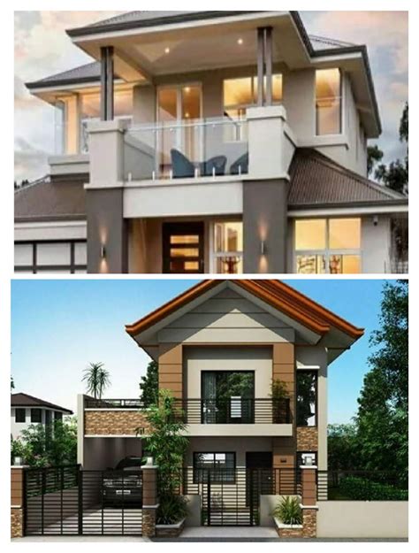 small 2 storey house design with floor plan